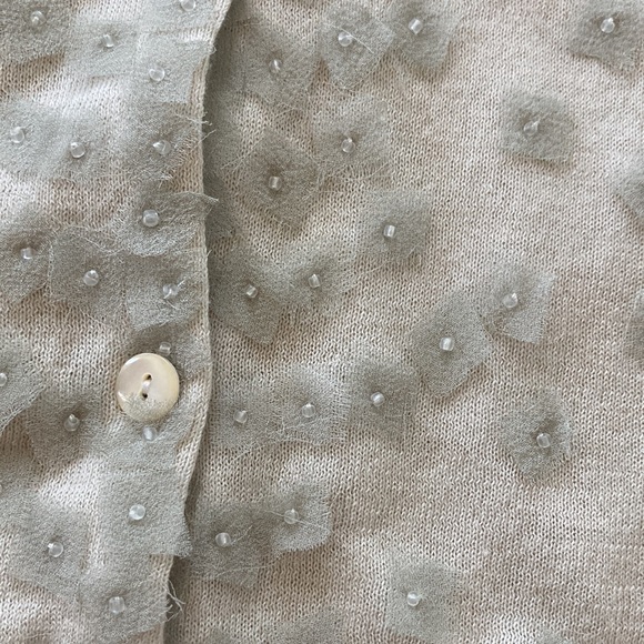 J. Crew Short Sleeve Embellished Cardigan Sweater - Picture 4 of 5